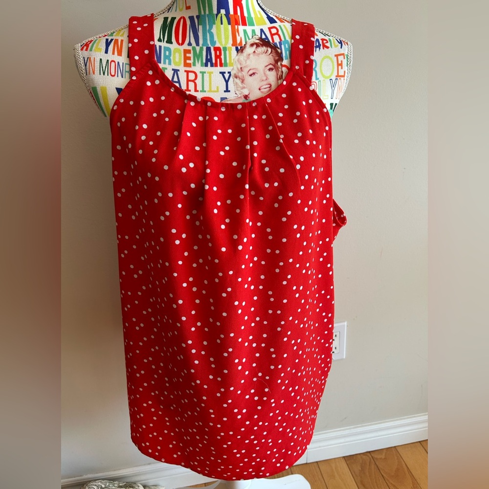 Red Polka Dot Women's Top